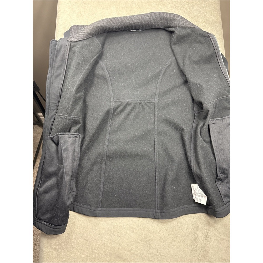 Prana Womens Medium Button Front Water Resistant Soft Shell Jacket Black EUC - Picture 13 of 16